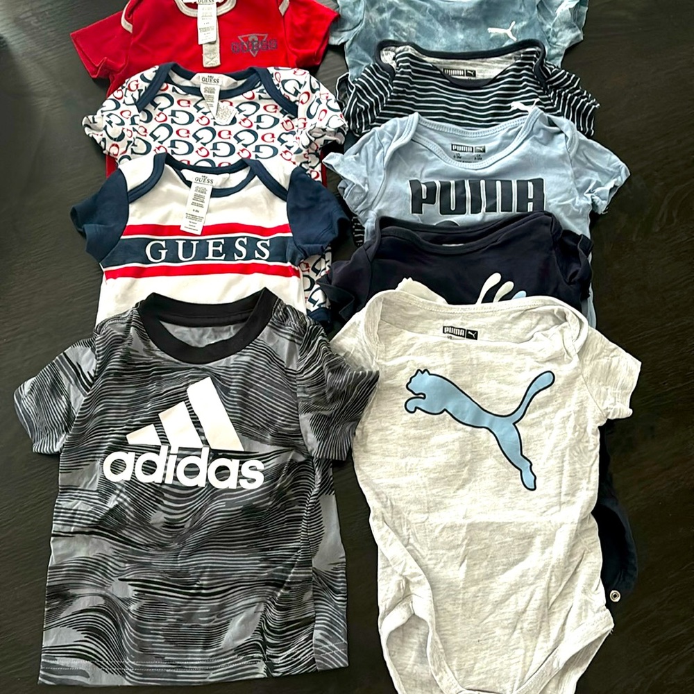 Guess & Puma baby boy shirts 6-9 months